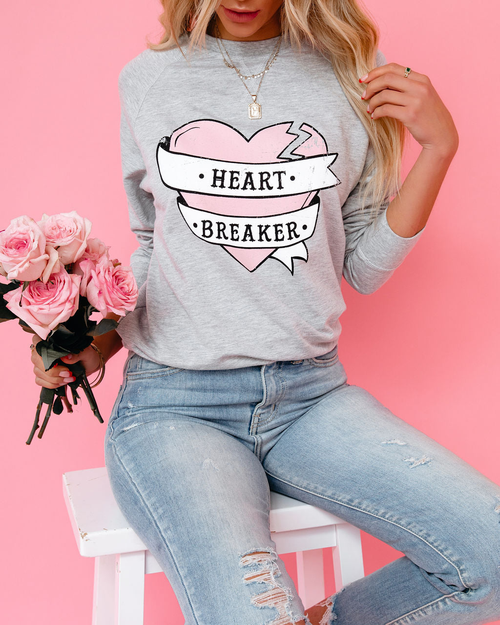 Heartbreaker Cotton Blend Raglan Pullover - FINAL SALE Ins Street