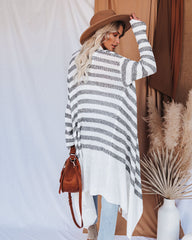 Helen Striped Knit Drape Cardigan - FINAL SALE Ins Street