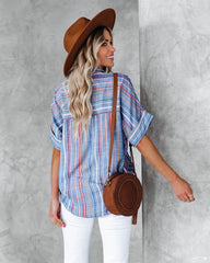 Here We Go Striped Button Down Top Ins Street