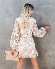 Heroic Lace Tie Dress - Cream Ins Street