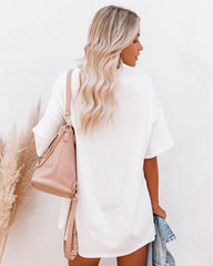 His Cotton Oversized Tee - White Ins Street