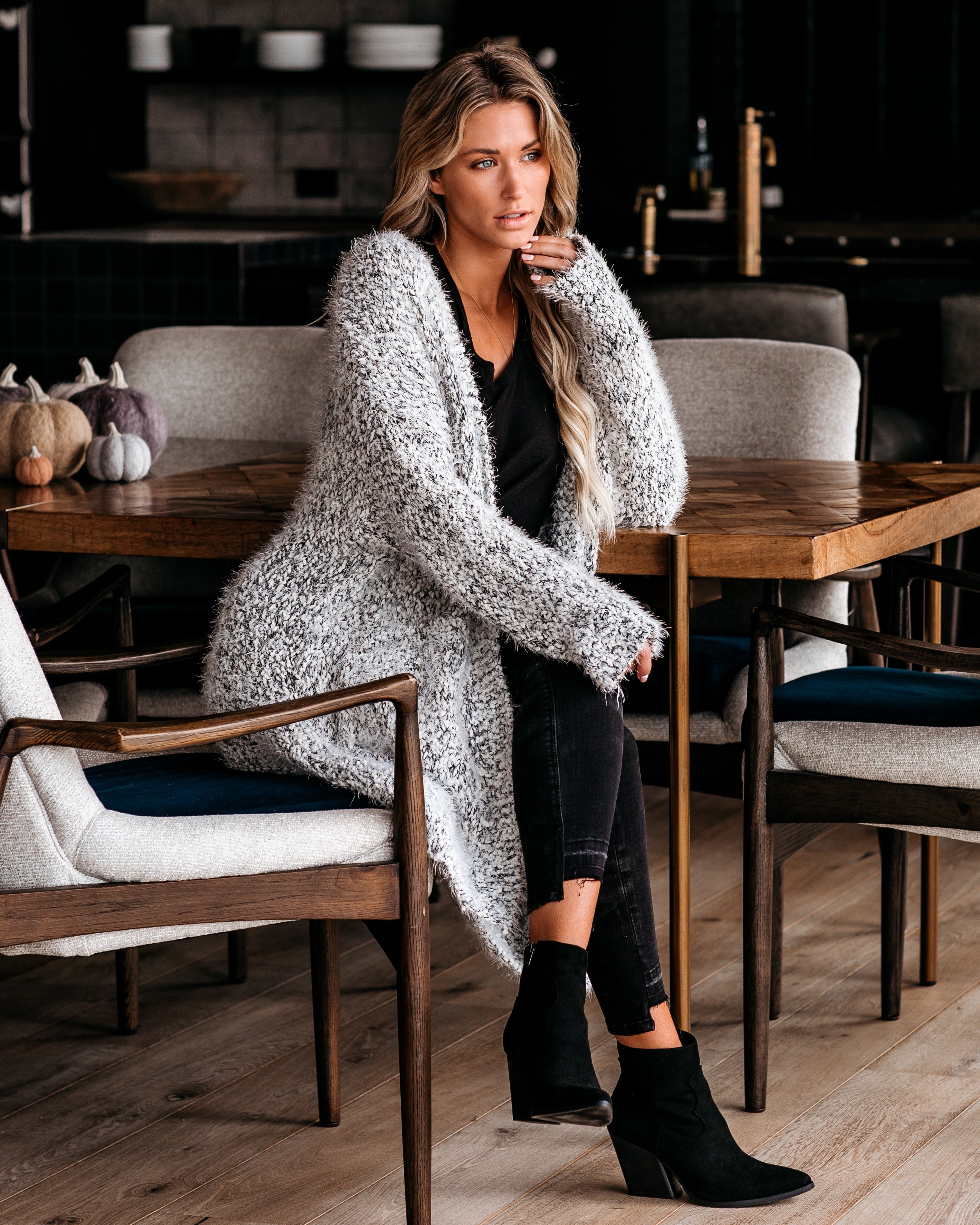 Hit The Slopes Pocketed Fuzzy Knit Cardigan Ins Street