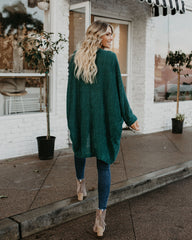 Holiday Spirit Chenille Pocketed Dolman Cardigan - Pine Tree Ins Street