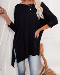 Holiday Weekend Cotton Long Sleeve Tunic - Navy - FINAL SALE Ins Street