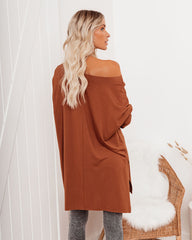 Holiday Weekend Cotton Long Sleeve Tunic - Rust - FINAL SALE Ins Street