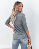 Horizon Long Sleeve Knit Top - Grey Ins Street