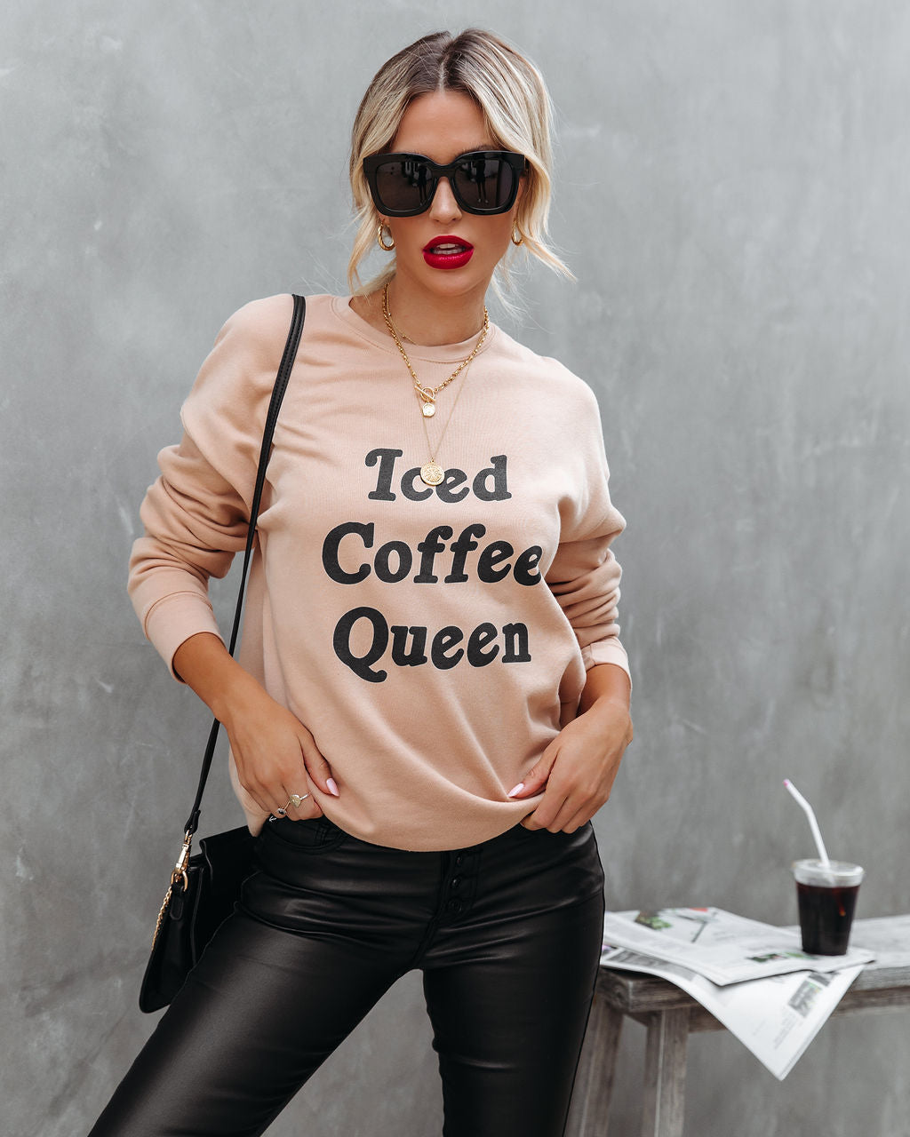 Iced Coffee Queen Cotton Blend Sweatshirt - FINAL SALE Ins Street