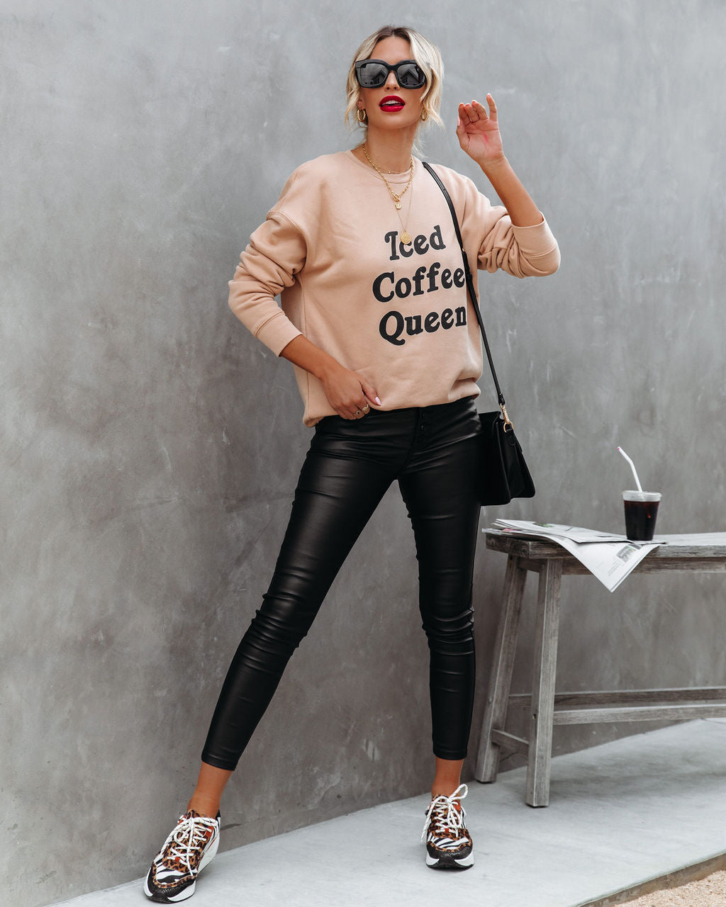 Iced Coffee Queen Cotton Blend Sweatshirt - FINAL SALE Ins Street