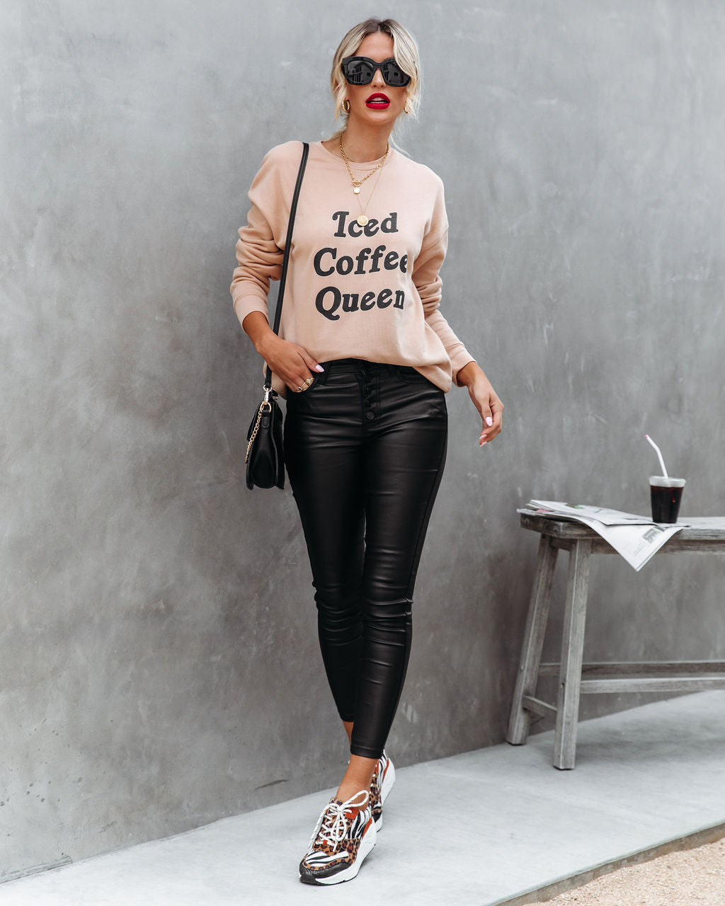 Iced Coffee Queen Cotton Blend Sweatshirt - FINAL SALE Ins Street