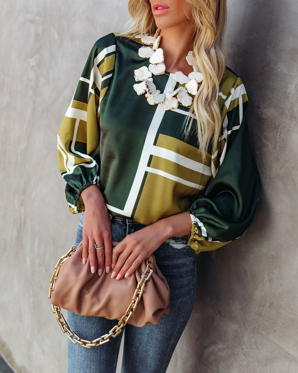 Idra Printed Satin Blouse Ins Street