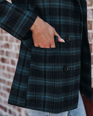 Ike Pocketed Plaid Blazer - Teal - FINAL SALE Ins Street