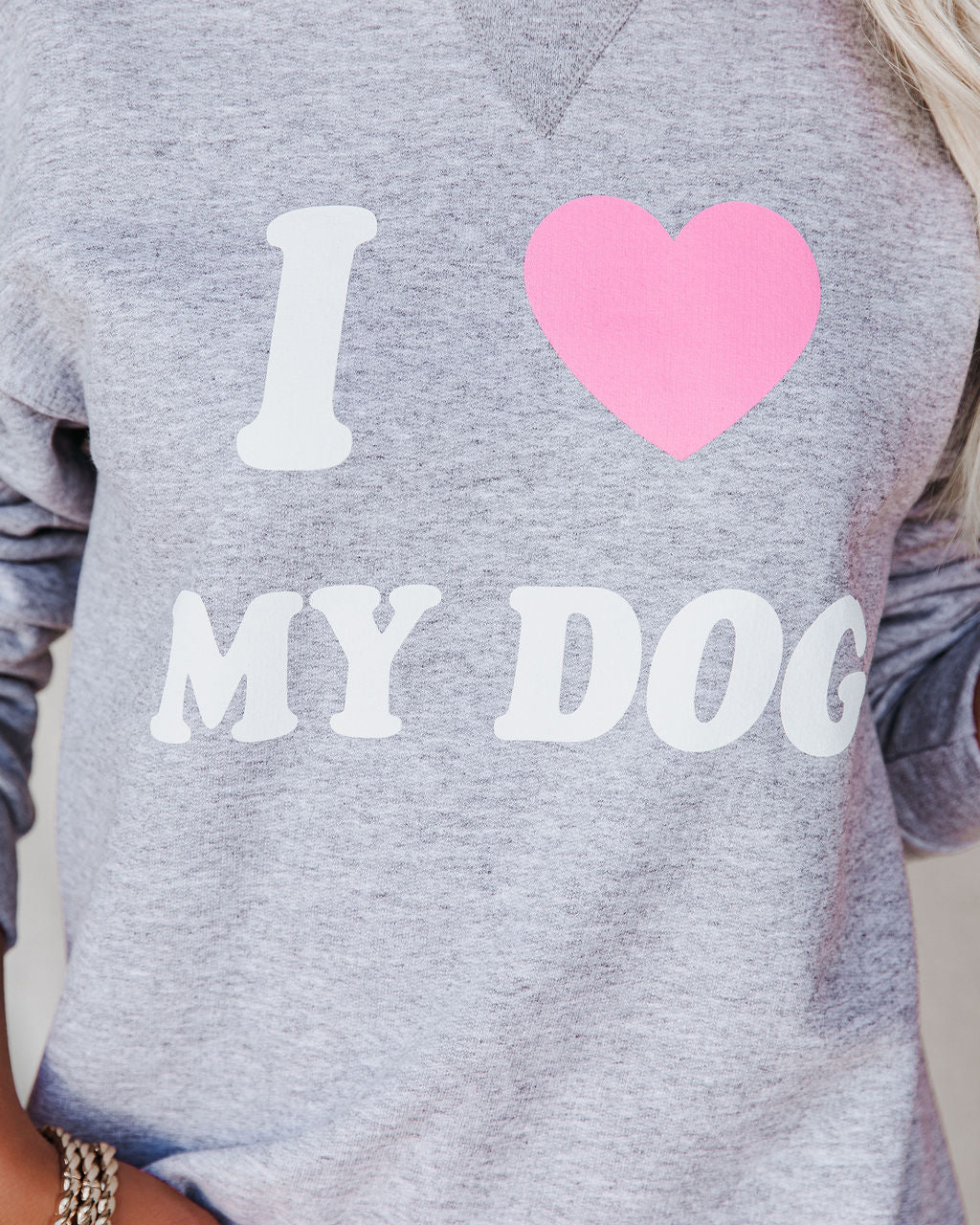 I Love My Dog Cotton Blend Sweatshirt - FINAL SALE Ins Street