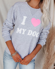 I Love My Dog Cotton Blend Sweatshirt - FINAL SALE Ins Street