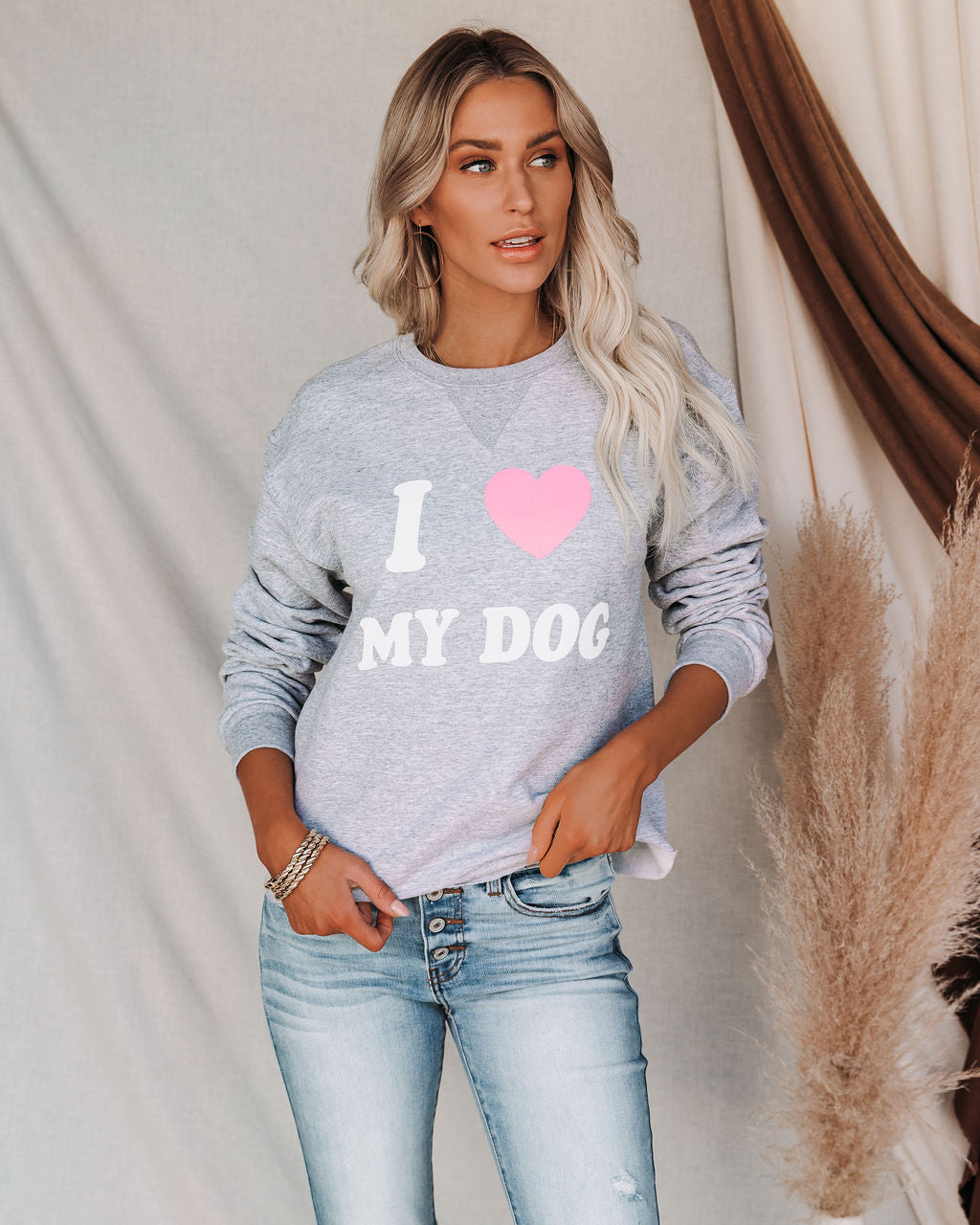 I Love My Dog Cotton Blend Sweatshirt - FINAL SALE Ins Street