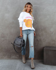 Im Fine Cotton Blend Smiley Sweatshirt Ins Street