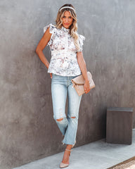 Inslee Floral Lace Peplum Blouse - FINAL SALE Ins Street