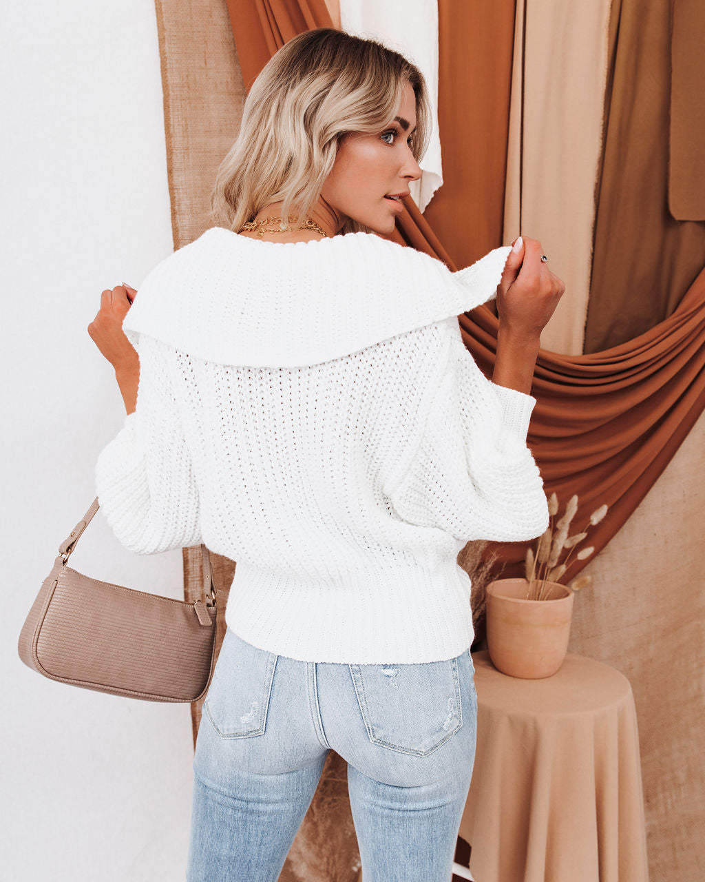 Its Bliss Zip Up Knit Sweater - FINAL SALE Ins Street