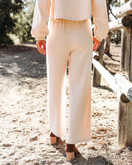 Izzy Cotton Blend Pocketed Wide Leg Pants - Natural Ins Street