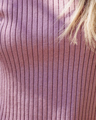 Janice Ribbed Crop Turtleneck Top - Lavender - FINAL SALE Ins Street