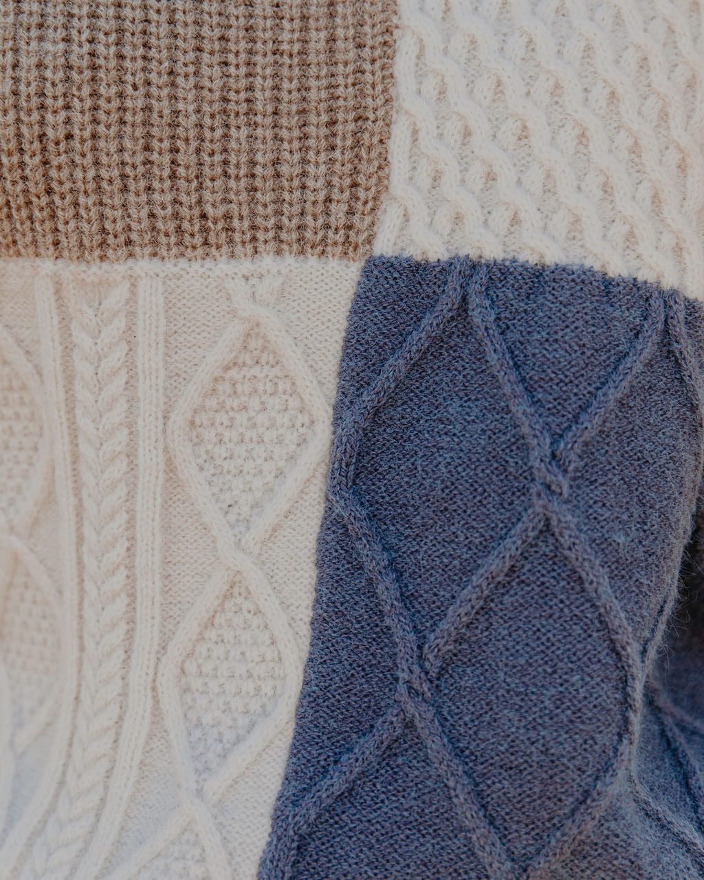 Jasmin Colorblock Turtleneck Knit Sweater Ins Street