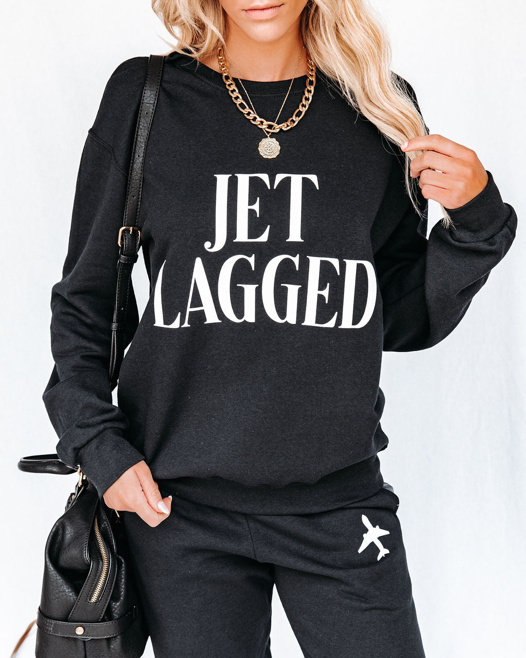 Jet Lagged Cotton Blend Sweatshirt Ins Street