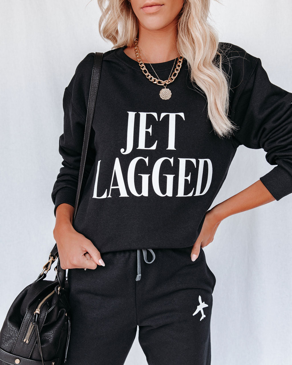 Jet Lagged Cotton Blend Sweatshirt Ins Street