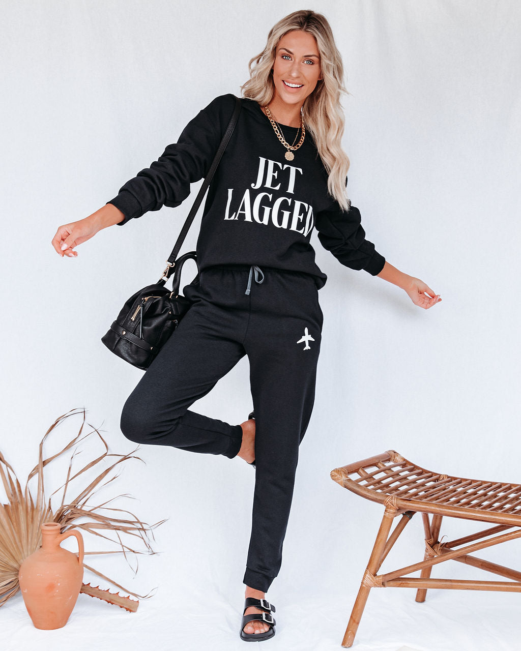 Jet Lagged Cotton Blend Pocketed Joggers Ins Street