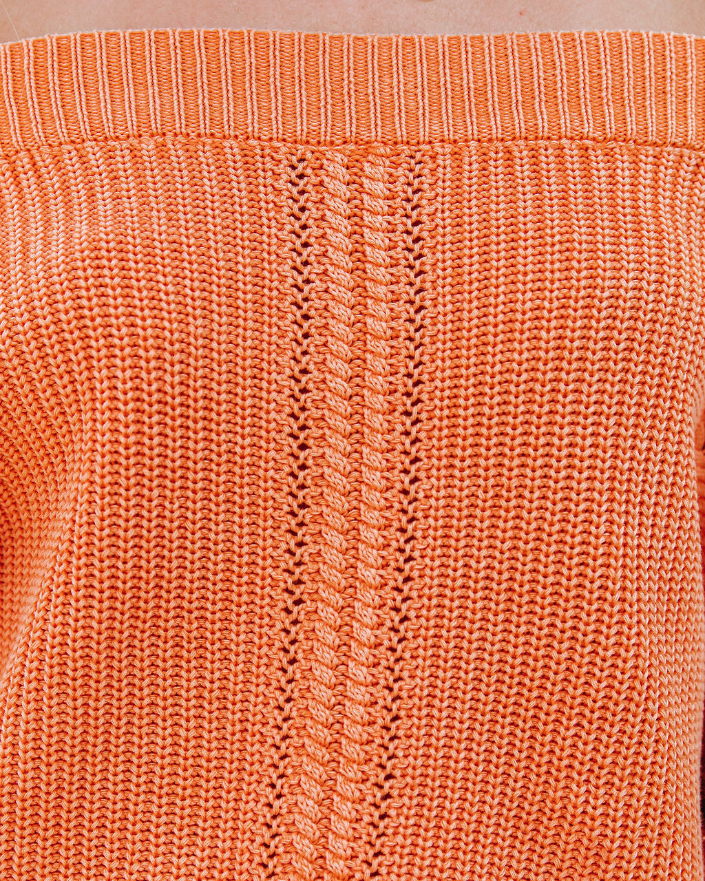 Johanna Cotton Off The Shoulder Sweater - Orange - FINAL SALE Ins Street