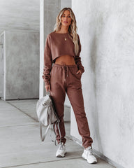 Jordyn Cotton Blend Pocketed Joggers - Latte - FINAL SALE Ins Street