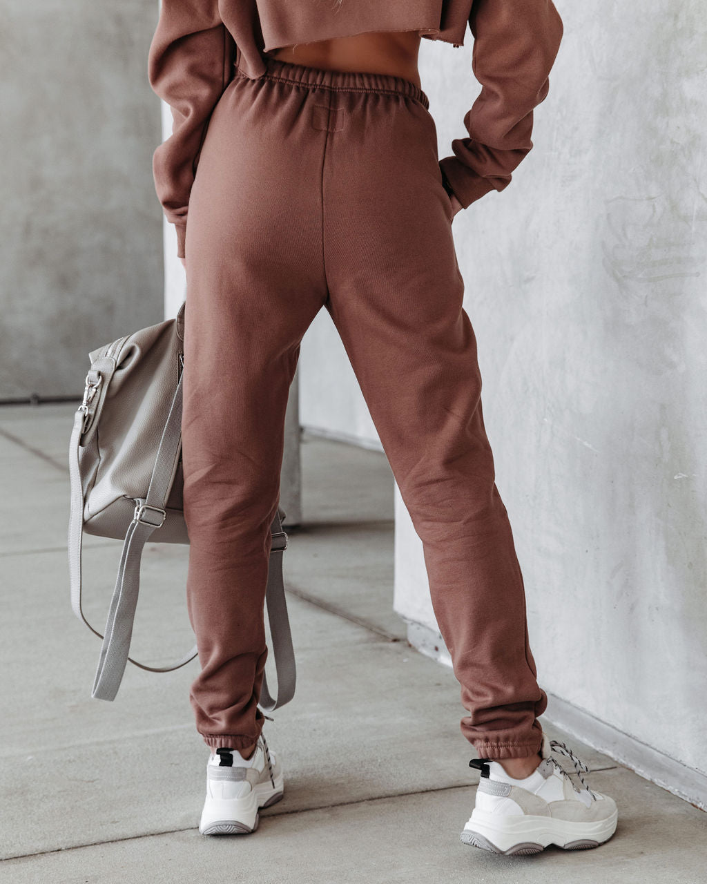 Jordyn Cotton Blend Pocketed Joggers - Latte - FINAL SALE Ins Street