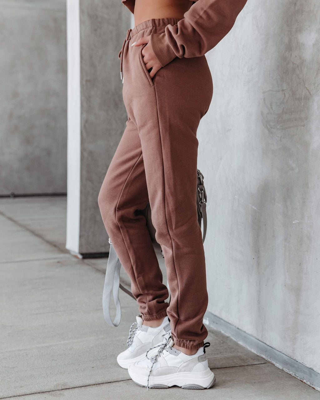 Jordyn Cotton Blend Pocketed Joggers - Latte - FINAL SALE Ins Street