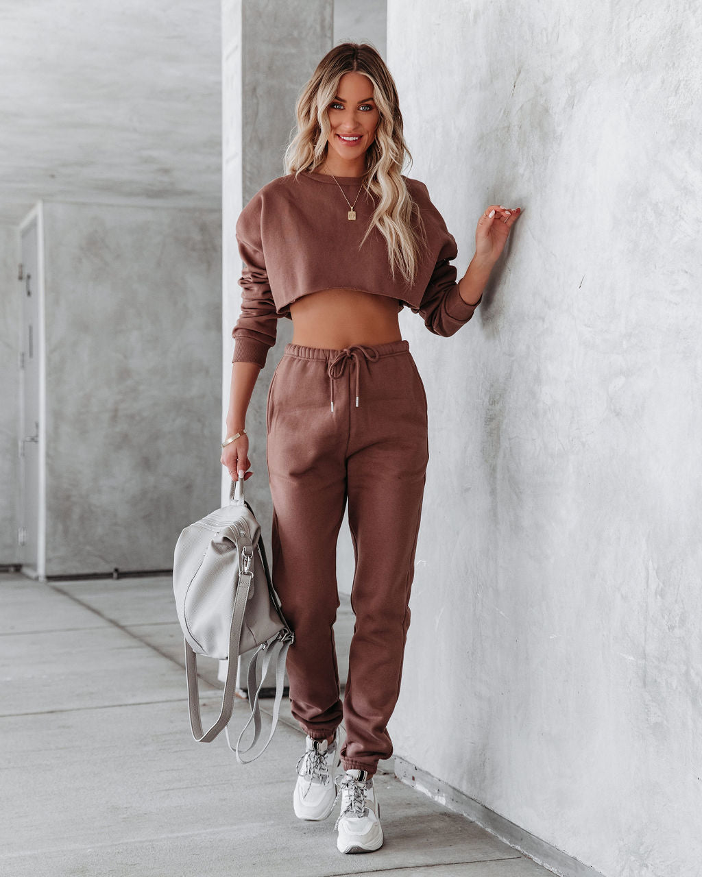 Jordyn Cotton Blend Pocketed Joggers - Latte - FINAL SALE Ins Street