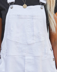 Jorgie Pocketed Denim Overall Dress - White Ins Street