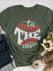 Tis The Season Print Short Sleeve T-shirt 2023-03-14 InsStreet