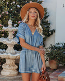 Judith Pocketed Chambray Romper Ins Street