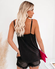 Just A Dream Knit Cami Tank - Black Ins Street