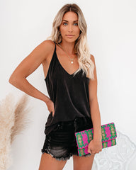 Just A Dream Knit Cami Tank - Black Ins Street