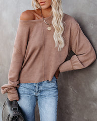 Kaitlynn Billowed Sleeve Knit Top - Latte Ins Street