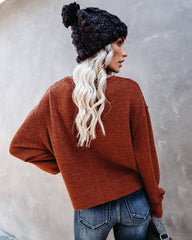 Kaitlynn Billowed Sleeve Knit Top - Rust Ins Street