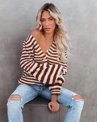 Kaza Striped Balloon Sleeve Button Front Cardigan - FINAL SALE Ins Street