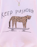 Keep Pushing Cotton Blend Leopard Sweatshirt - FINAL SALE Ins Street