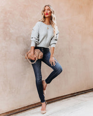 Kendra Knit Sweater - Heather Grey - FINAL SALE Ins Street