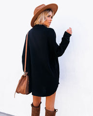 Kennedy Cotton Pocketed Button Down Tunic - Black - FINAL SALE Ins Street