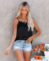 Kiss Kiss Lace Cami Tank - Black - FINAL SALE Ins Street