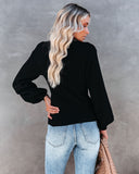Kith Wrap Sweater - Black Ins Street