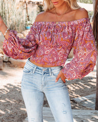 Knox Paisley Off The Shoulder Blouse - FINAL SALE Ins Street