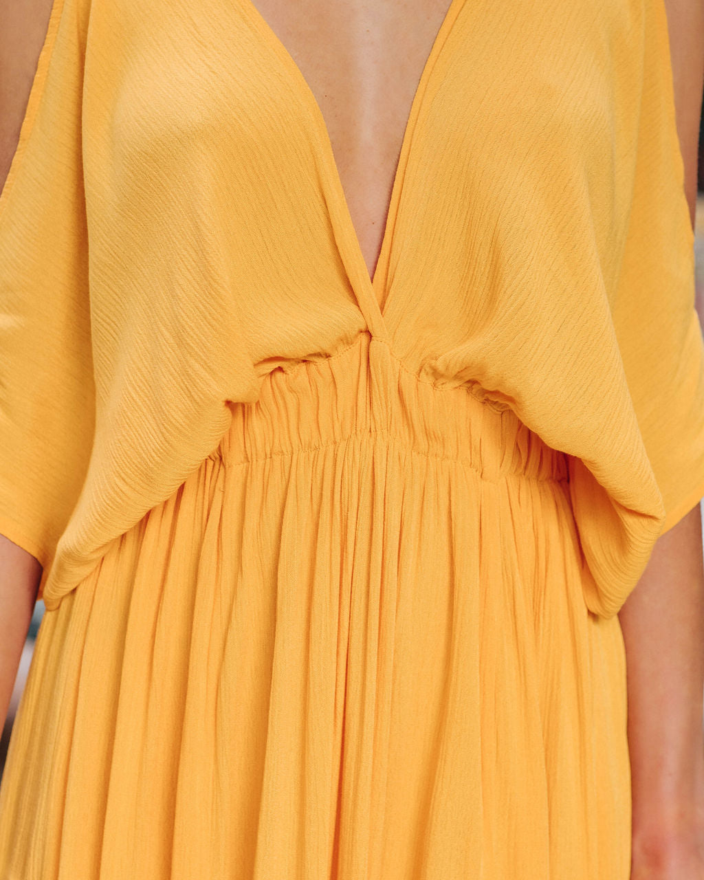 Korrine Cold Shoulder Maxi Dress - Marigold Ins Street