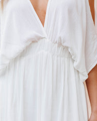 Korrine Cold Shoulder Maxi Dress - Off White Ins Street