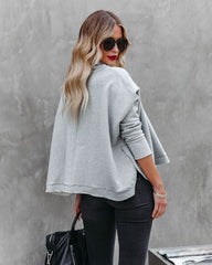 Kylie Cotton Cowl Neck Dolman Sweatshirt - Heather Grey Ins Street