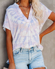 Lake Tahoe Tie Dye Blouse Ins Street